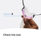 Cadre nasal ResMed AirFit N30 — contact minimal pour le confort facial.