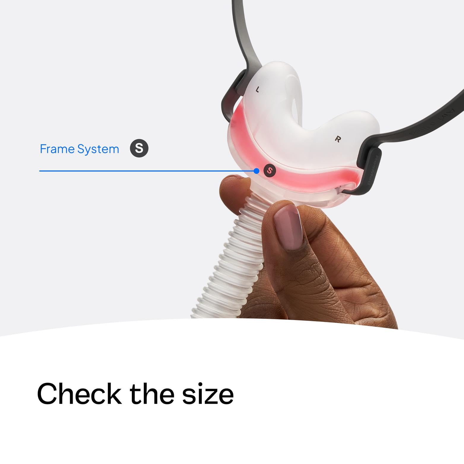 ResMed AirFit N30 coussin-nasal : soutien doux et irritation limitée.