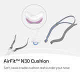 Coussin en silicone premium AirFit N30 durable et doux