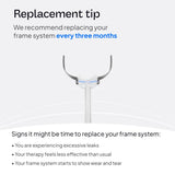 ResMed AirFit N30 cadre en matériau robuste pour une durabilité fiable.