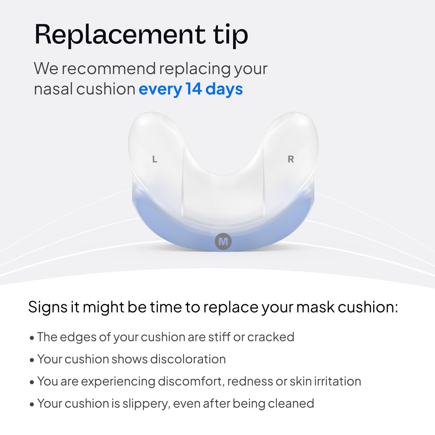 Réduction des irritations nasales grâce au coussin AirFit N30.
