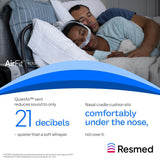 ResMed AirFit N30i - coussin en silicone robuste pour un usage prolongé.