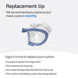 Accessoires de remplacement ResMed AirFit P10 – remplacement facile du coussin nasal.
