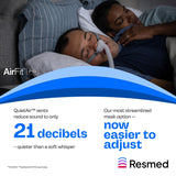 Coussin nasal ResMed AirFit P10 – stabilité du masque lors des changements de position nocturnes.