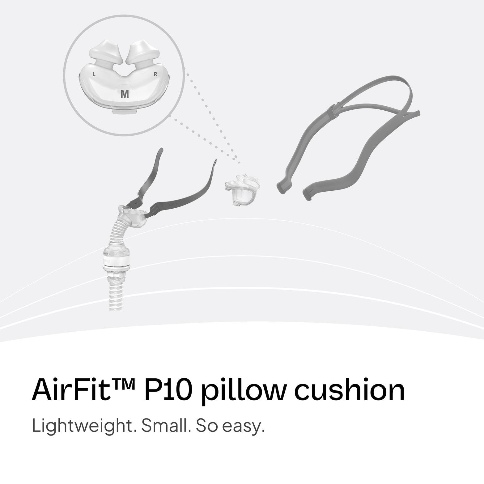 AirFit P10 design double paroi offre stabilité potentielle durant le sommeil