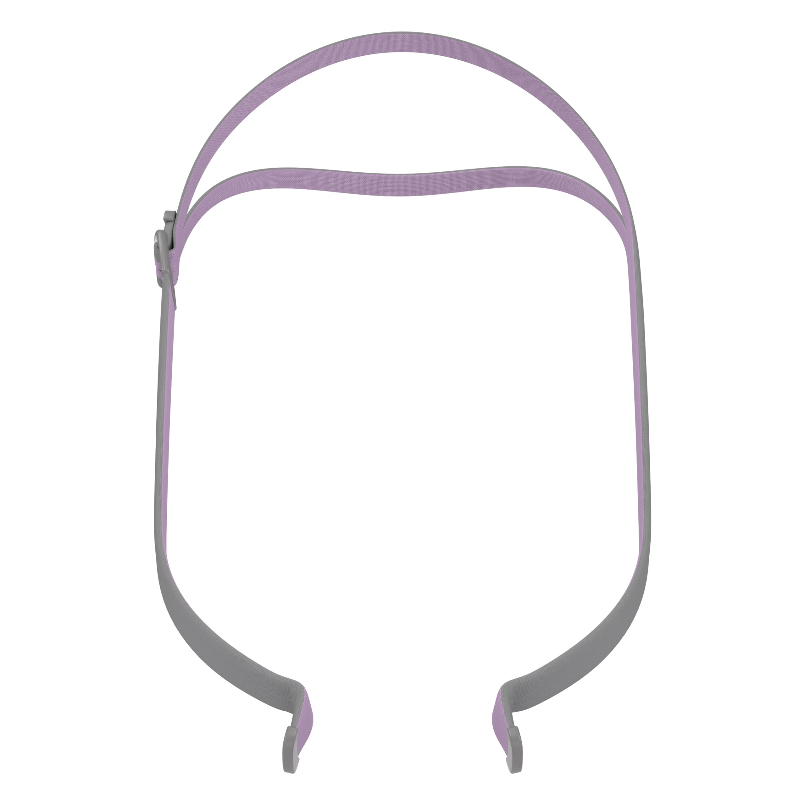 Harnais ResMed AirFit P10 avec clip rose pour un ajustement rapide et confortable.
