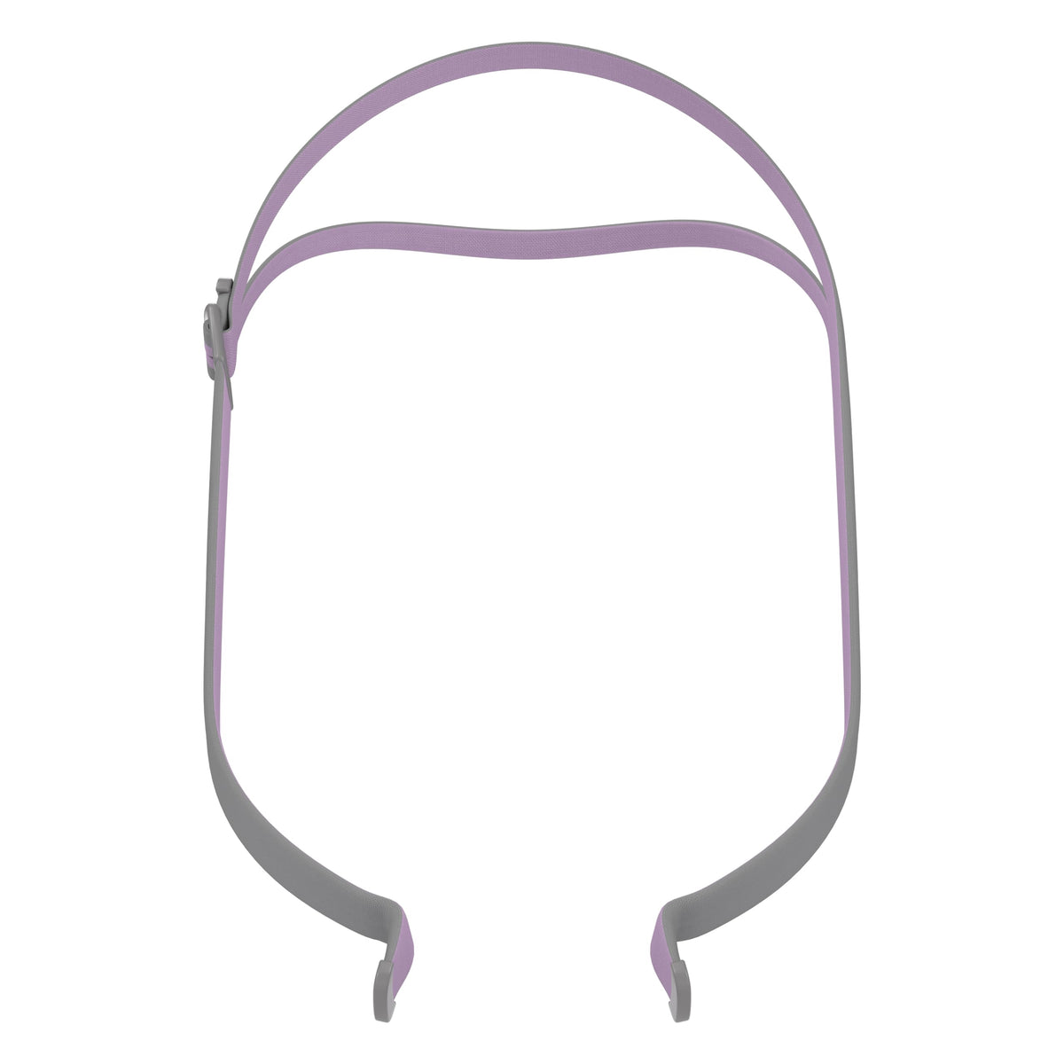 Harnais ResMed AirFit P10 avec clip rose pour un ajustement rapide et confortable.