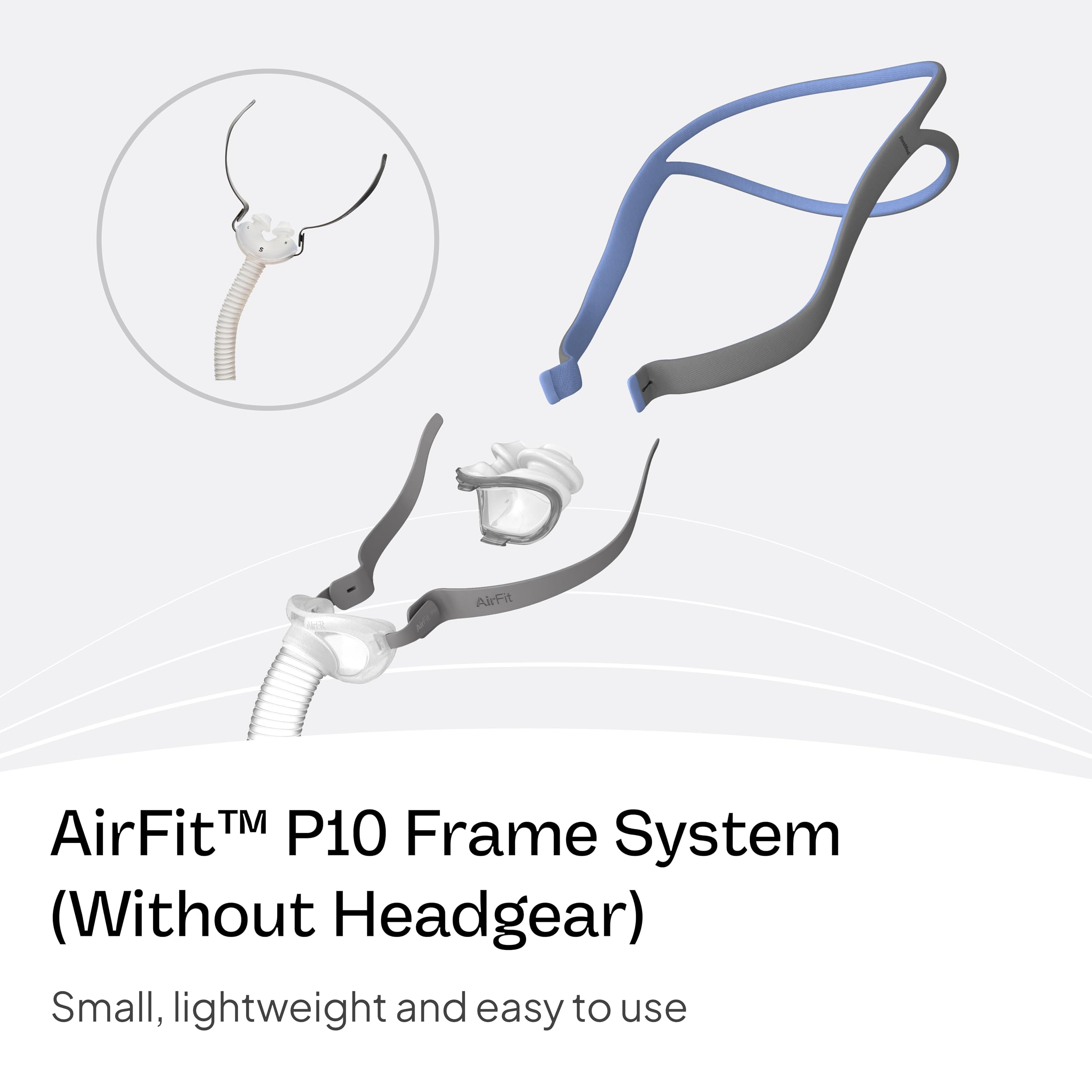ResMed AirFit P10 tube court pour connexion compacte
