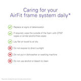 ResMed AirFit P10 – ventilation diffuse QuietAir: sommeil plus calme.