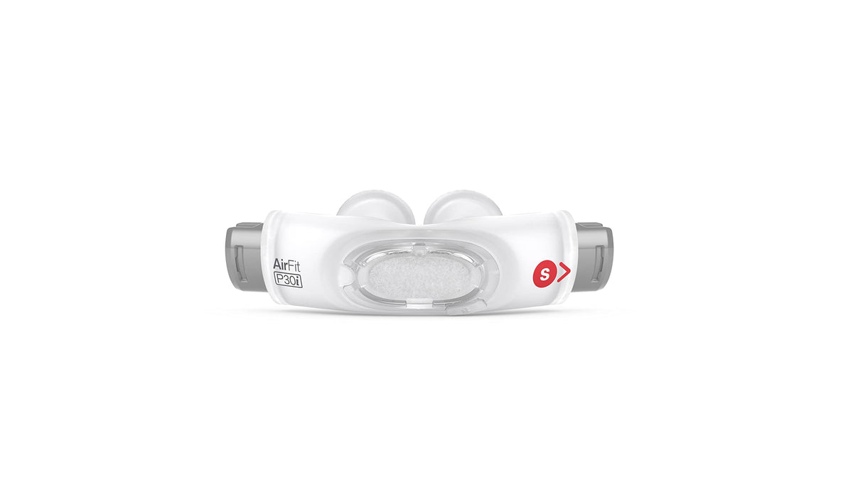 Coussin nasal AirFit P30i en silicone, ajustement stable pour dormir sur le côté.