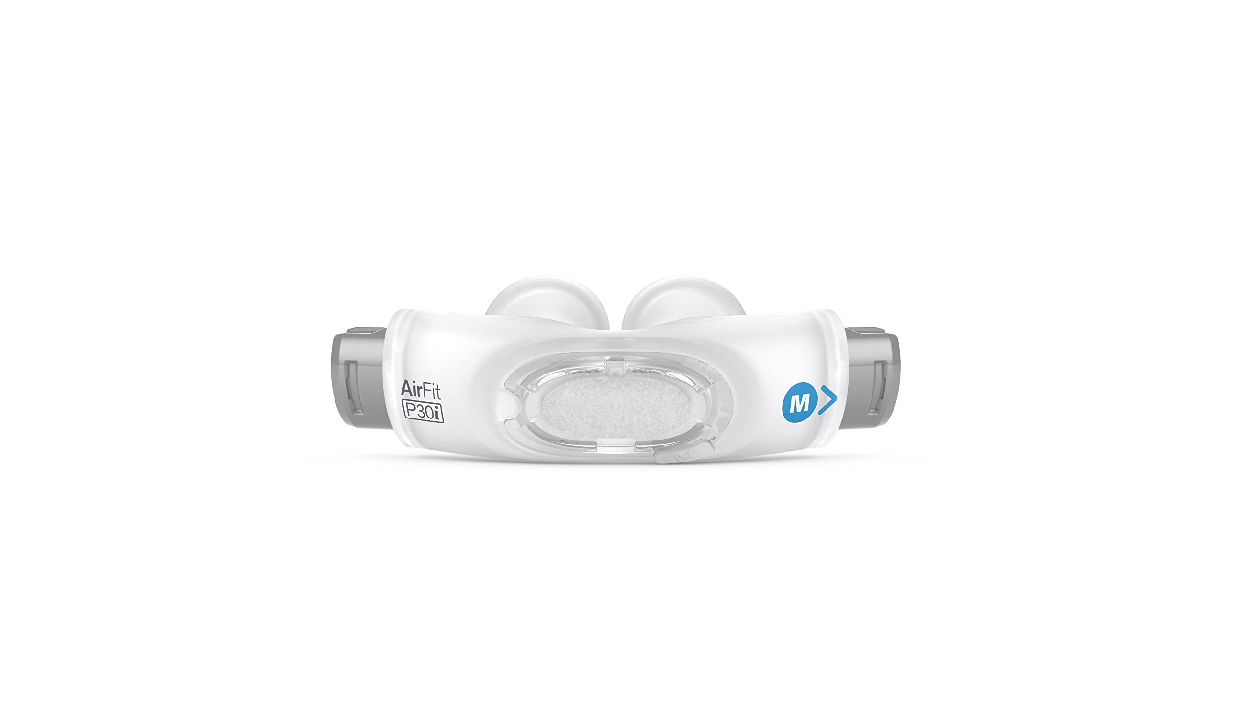 ResMed AirFit P30i, coussin nasal en silicone offrant un ajustement confortable et une étanchéité fiable.