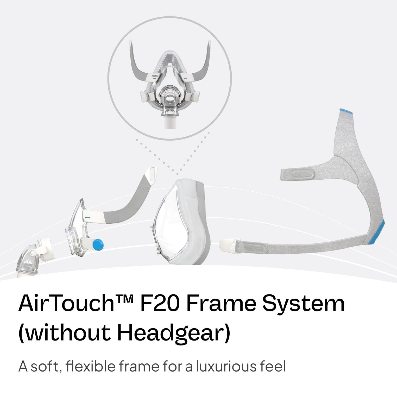 Coude rapide ResMed AirTouch F20: détachement facile pendant la thérapie