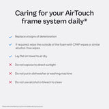 ResMed AirTouch F20 : coussins mémoire offrant un contact doux.