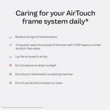 ResMed AirTouch N20 – connecteur-coude facilitant la déconnexion sans enlever le masque.