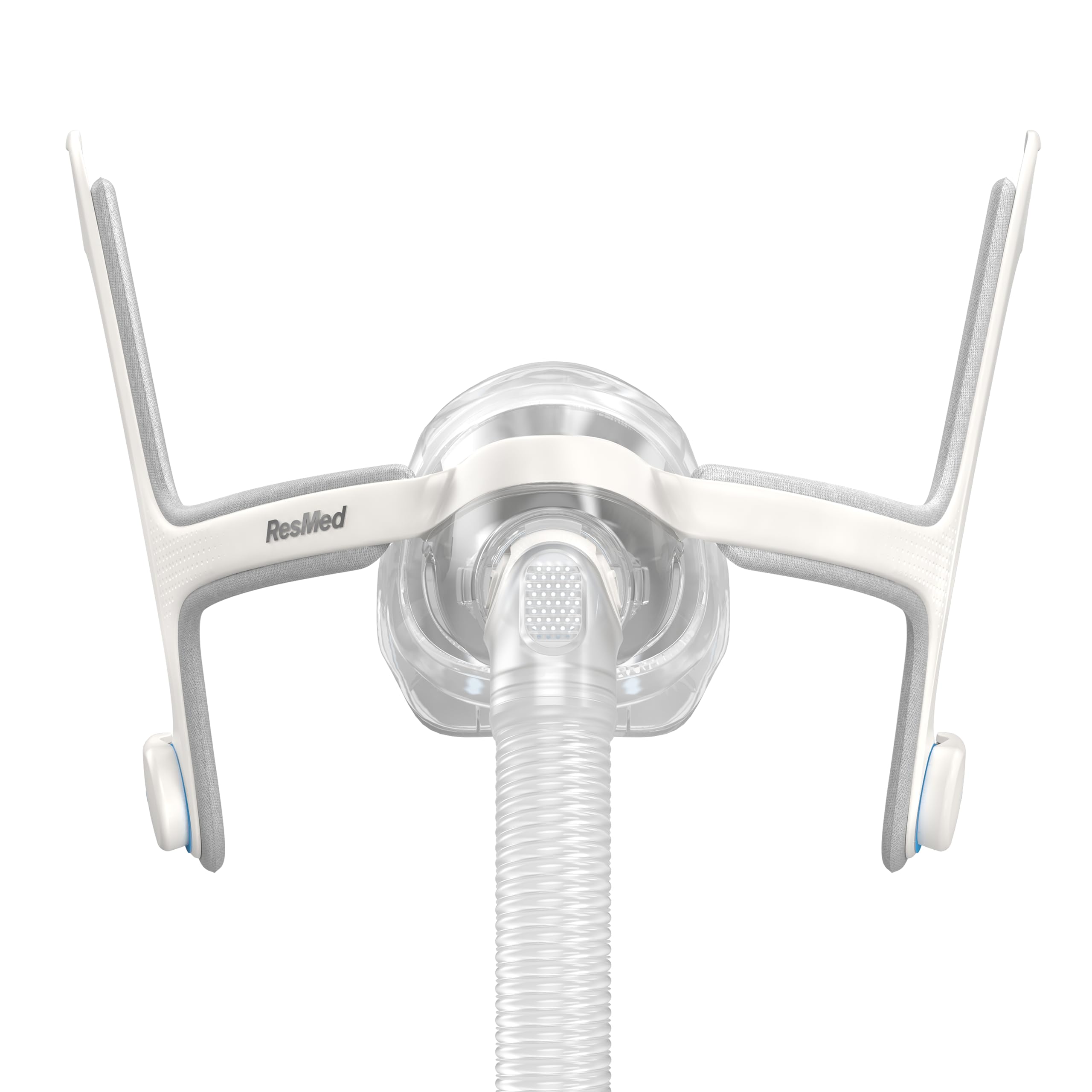 ResMed AirTouch N20, coussin nasal mémoire UltraSoft pour ajustement personnalisé et confort durable.
