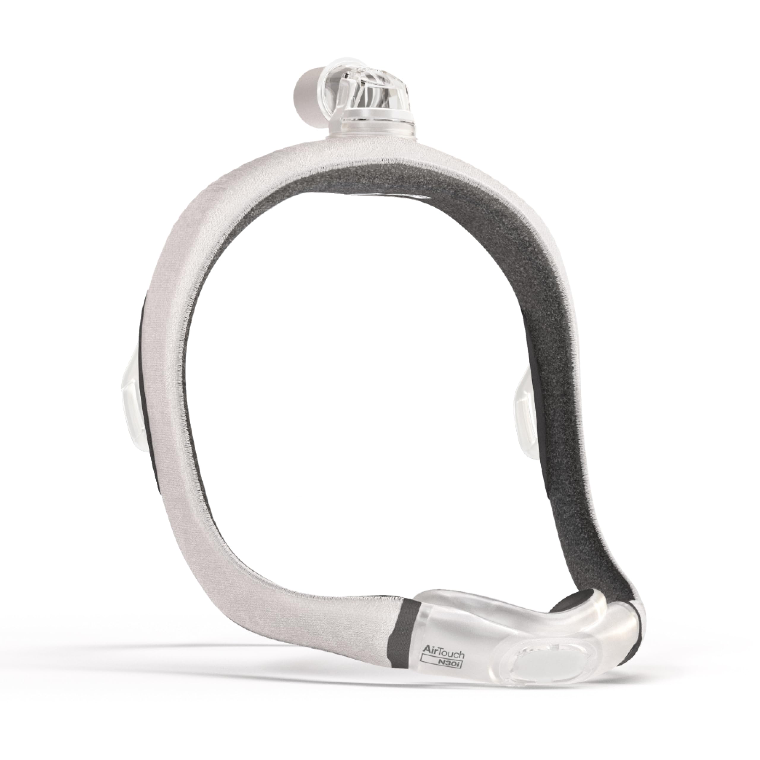 Masque ResMed AirTouch N30i avec cadre standard et coussin large pour un confort optimal.