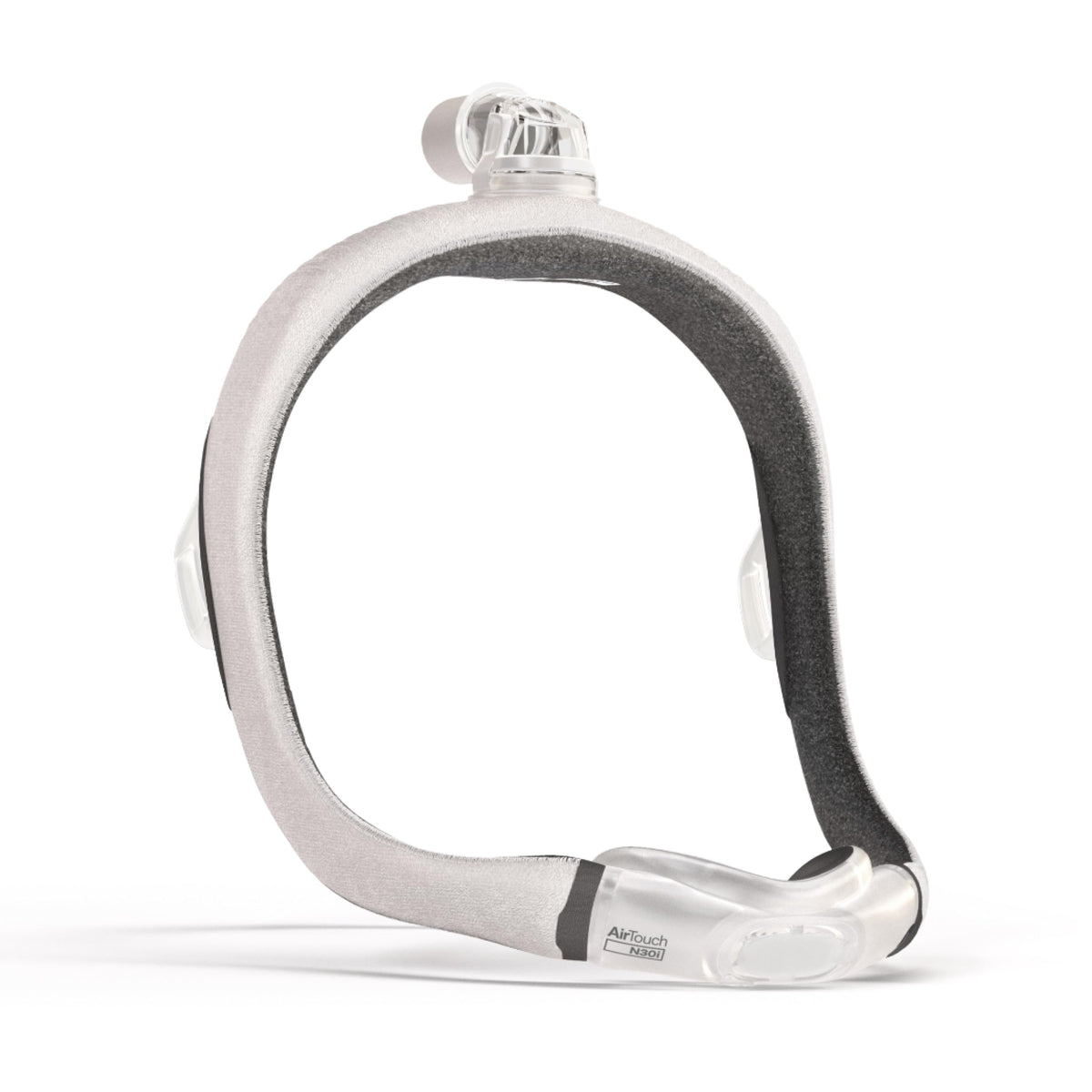 Masque ResMed AirTouch N30i avec cadre standard et coussin large pour un confort optimal.