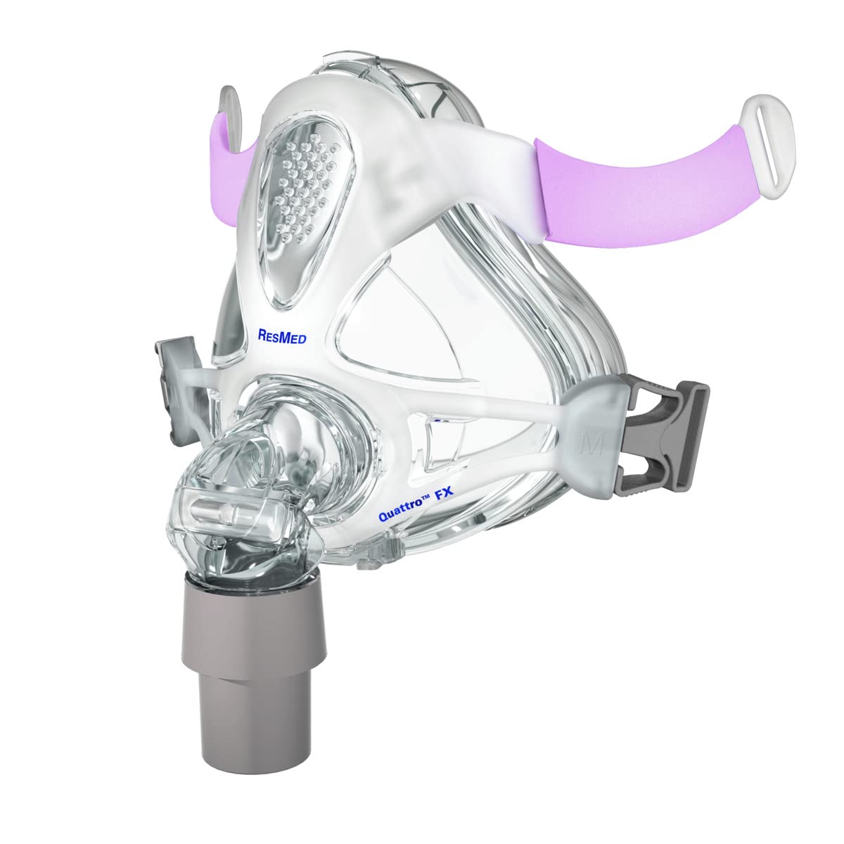 ResMed Quattro FX pour elle – cadre de masque stable avec coussin moyen pour un port confortable