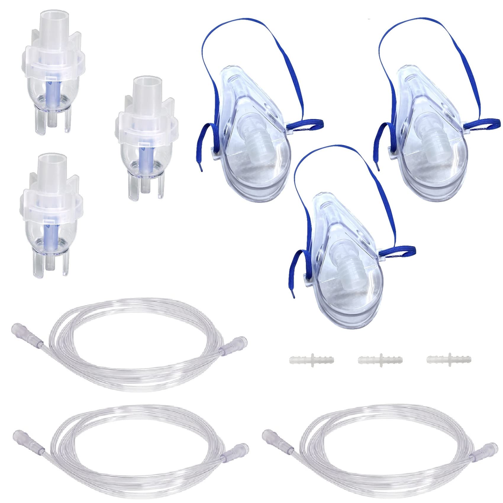 ResOne nébuliseur : ensemble d'accessoires avec tasse doseuse et masque adulte pour inhalation pratique.