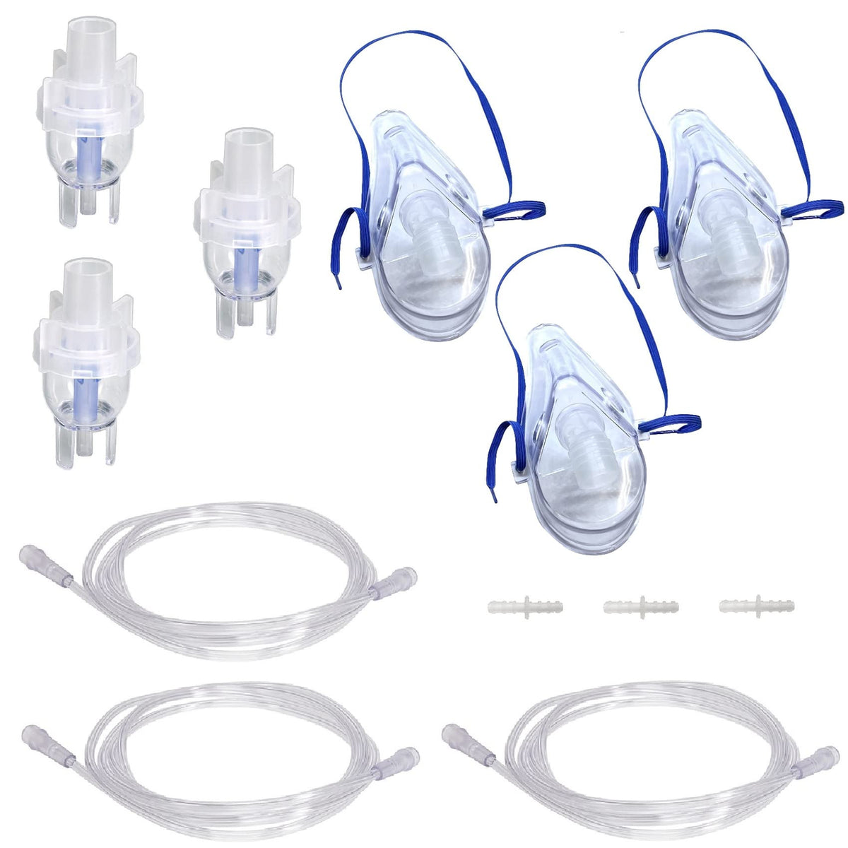 ResOne nébuliseur : ensemble d'accessoires avec tasse doseuse et masque adulte pour inhalation pratique.