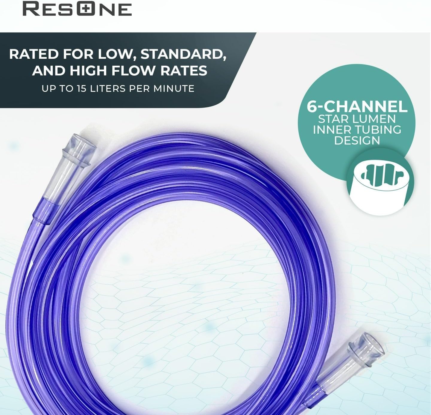 ResOne tube d’oxygène avec lumen 6 canaux, réduction des blocages.
