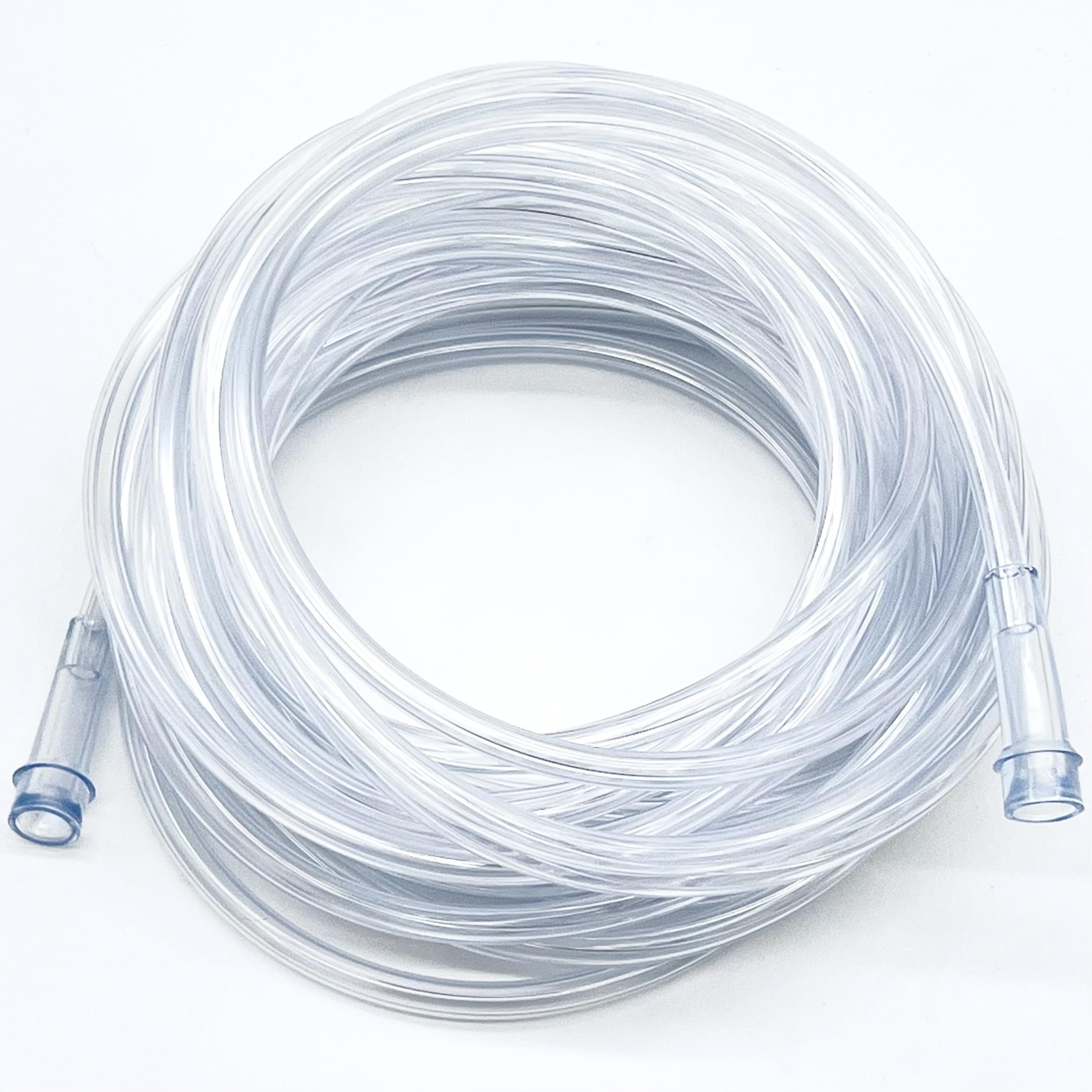 Tuyau d'oxygène clair ResOne de 50 pieds, durable et compatible avec les connecteurs standards.