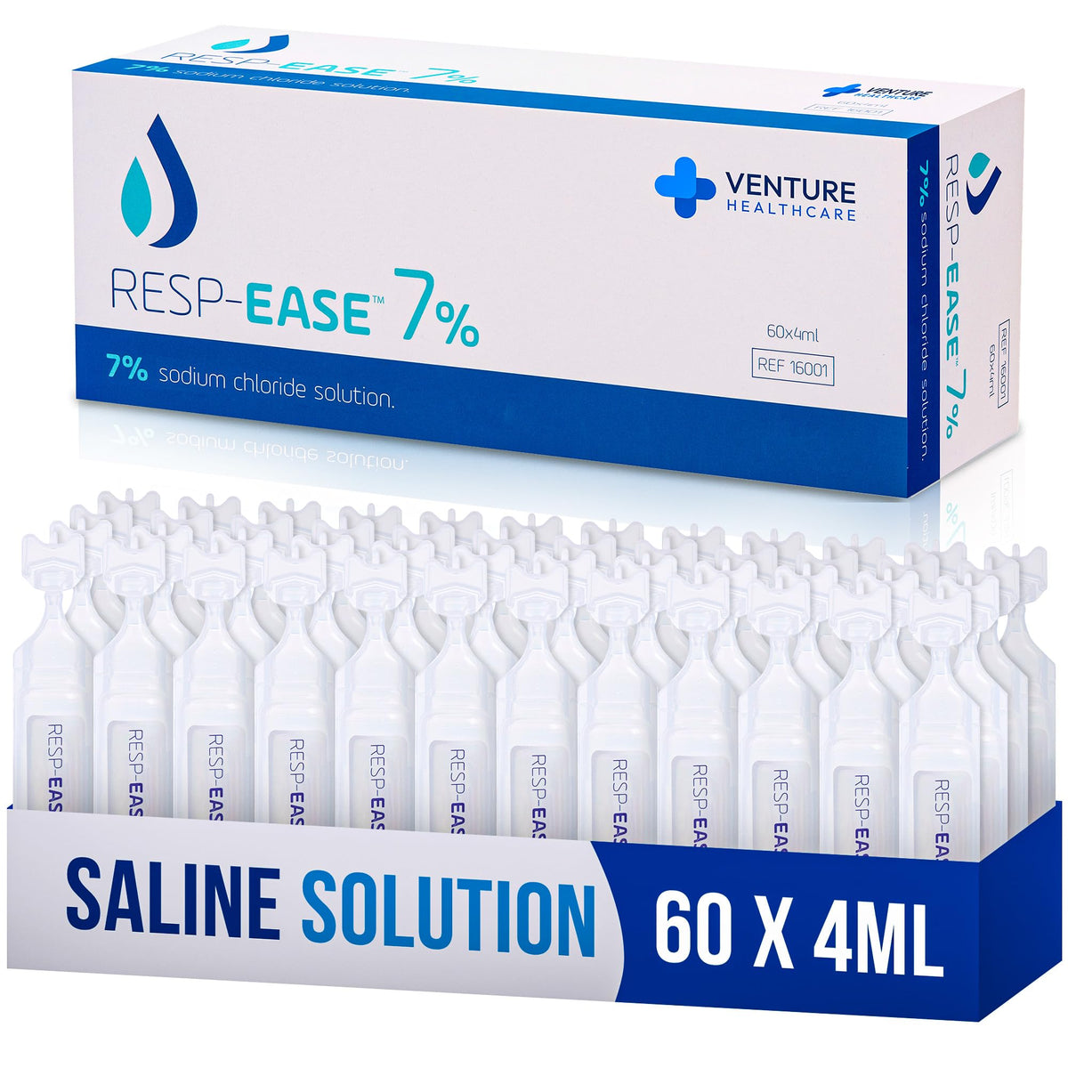 Resp-Ease 7% – bouteille 240 ml, rinçage nasal et hydratation des voies respiratoires.