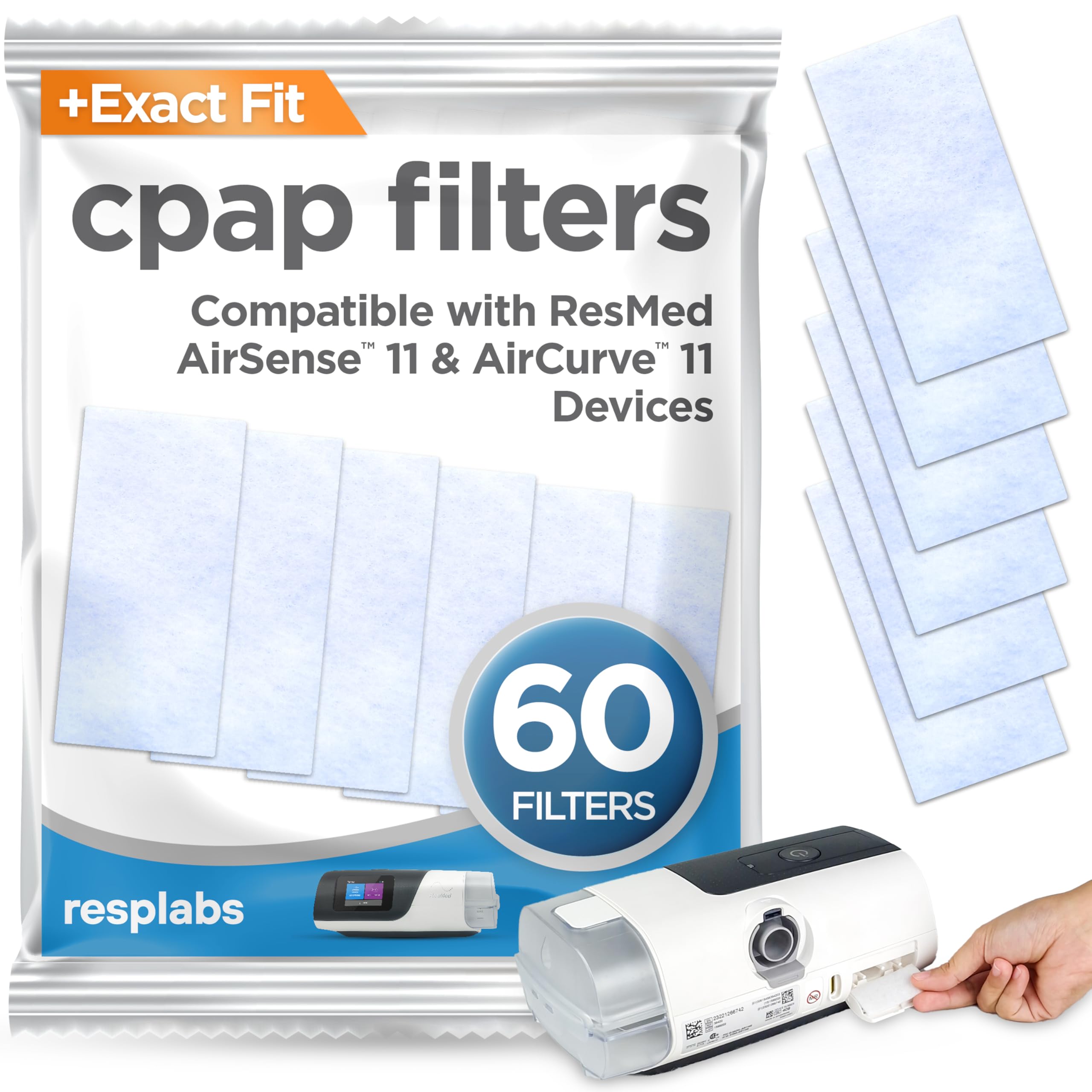RespLabs AirSense 11 pack 60 – remplacement facile et fiable.