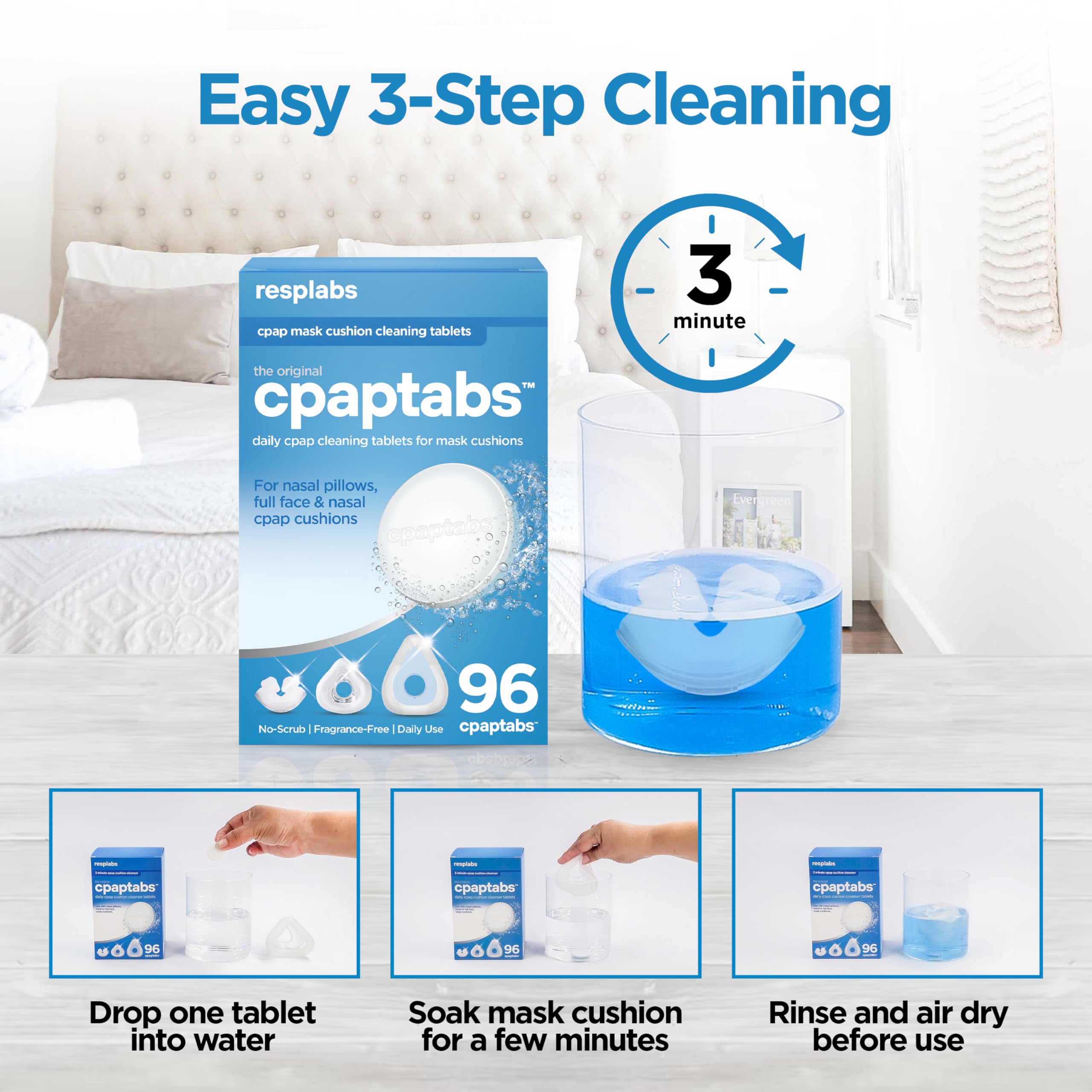 RespLabs CPAP 96 tablettes approvisionnement trimestriel pratique