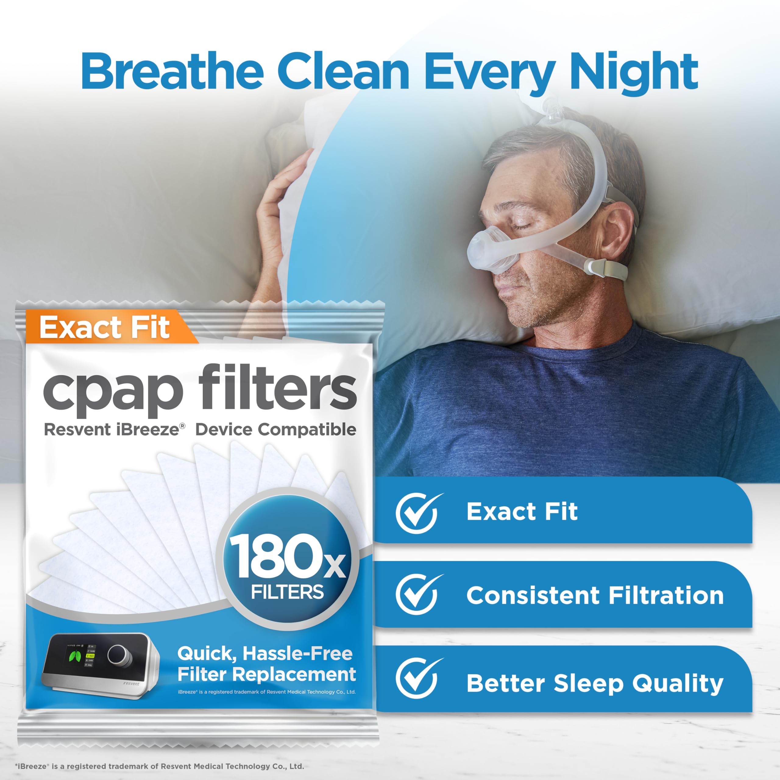 RespLabs filtre jetable standard – performance constante et flux d’air optimisé
