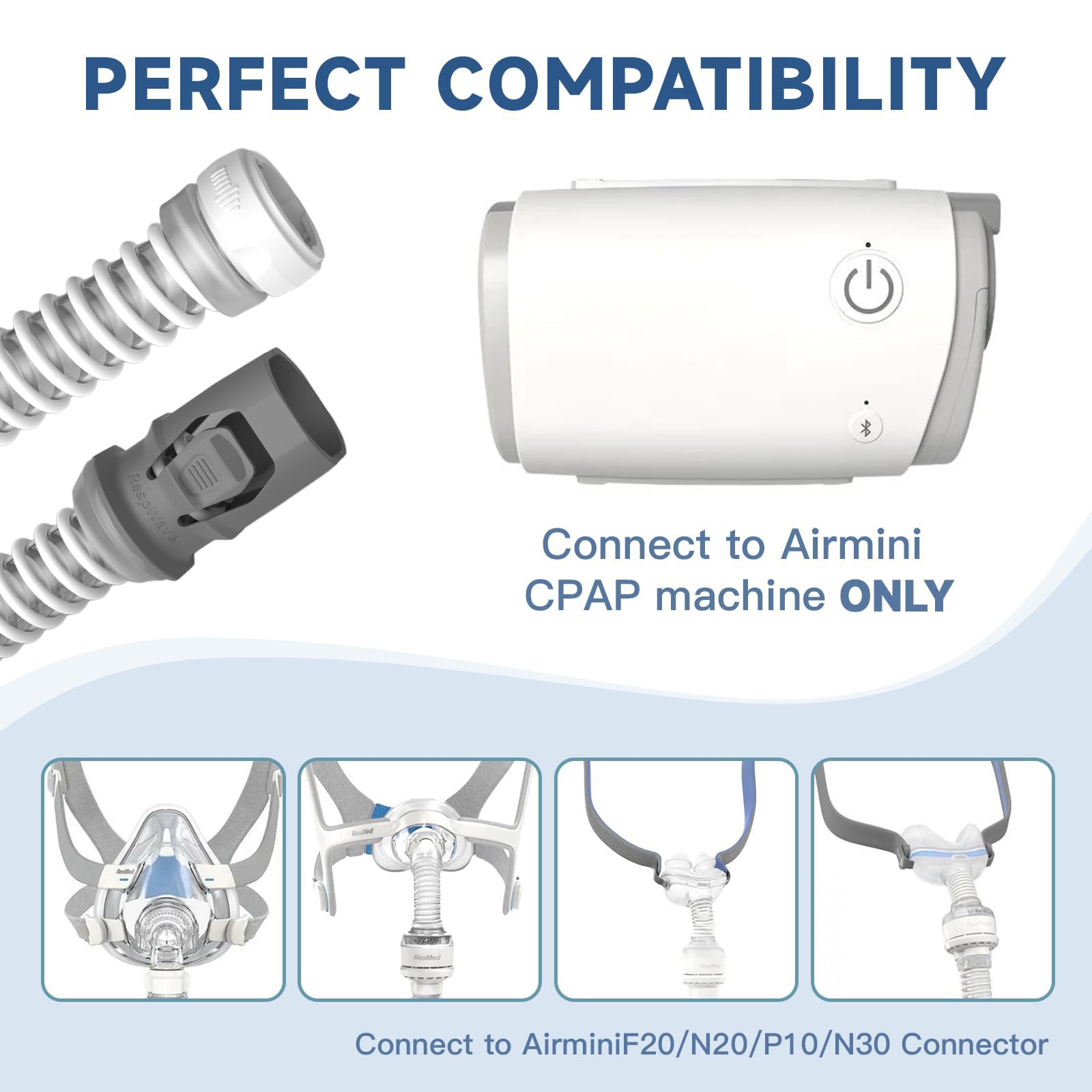 RespWave AirMini tuyau compact et portable, parfait en voyage