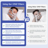 RespWave filtres CPAP compatibles 22-25 mm pour plusieurs modèles.