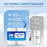 Lingettes RespWave sans parfum pour CPAP, douceur sur la peau