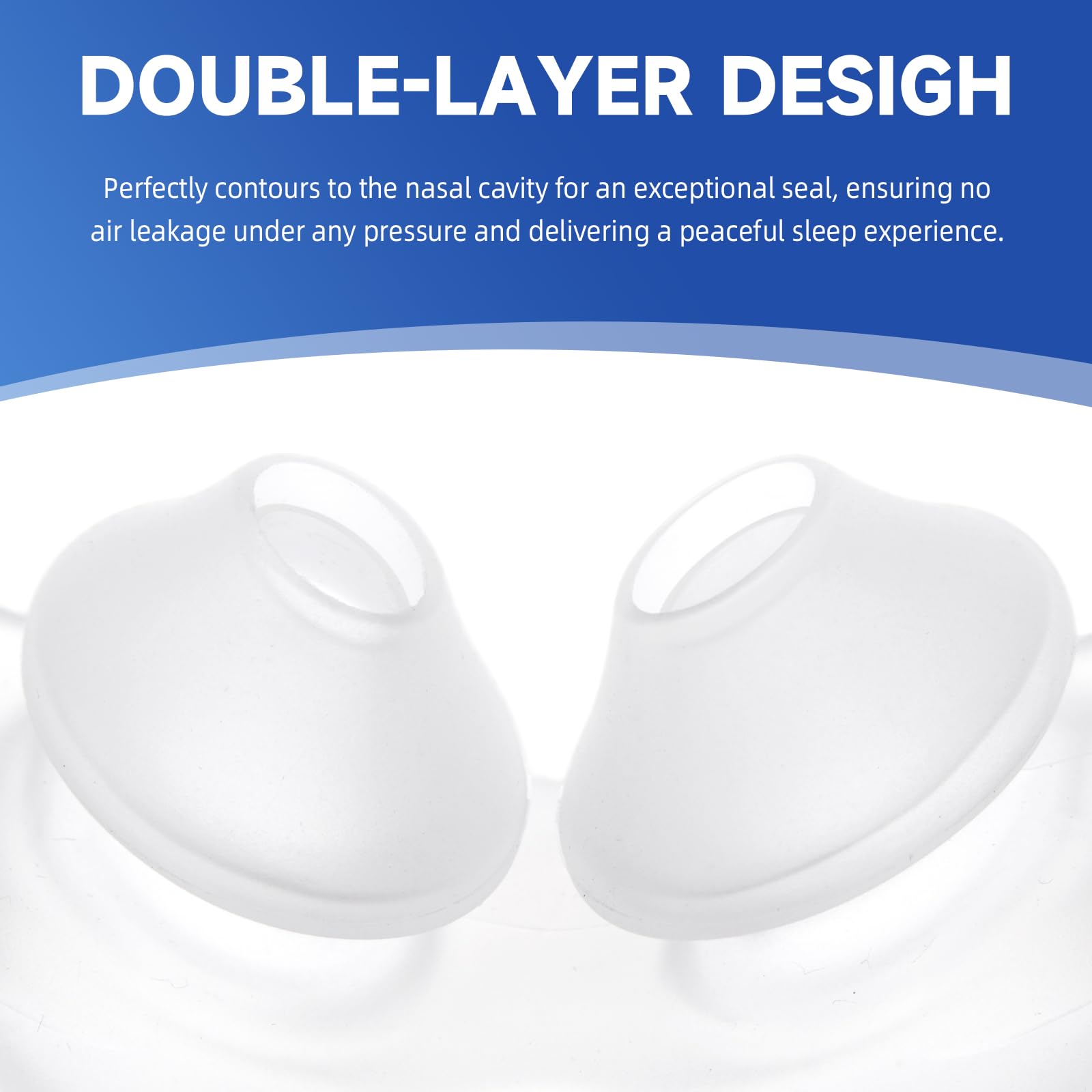 RespWellness bouchon nasal silicone ultra-doux pour confort nocturne