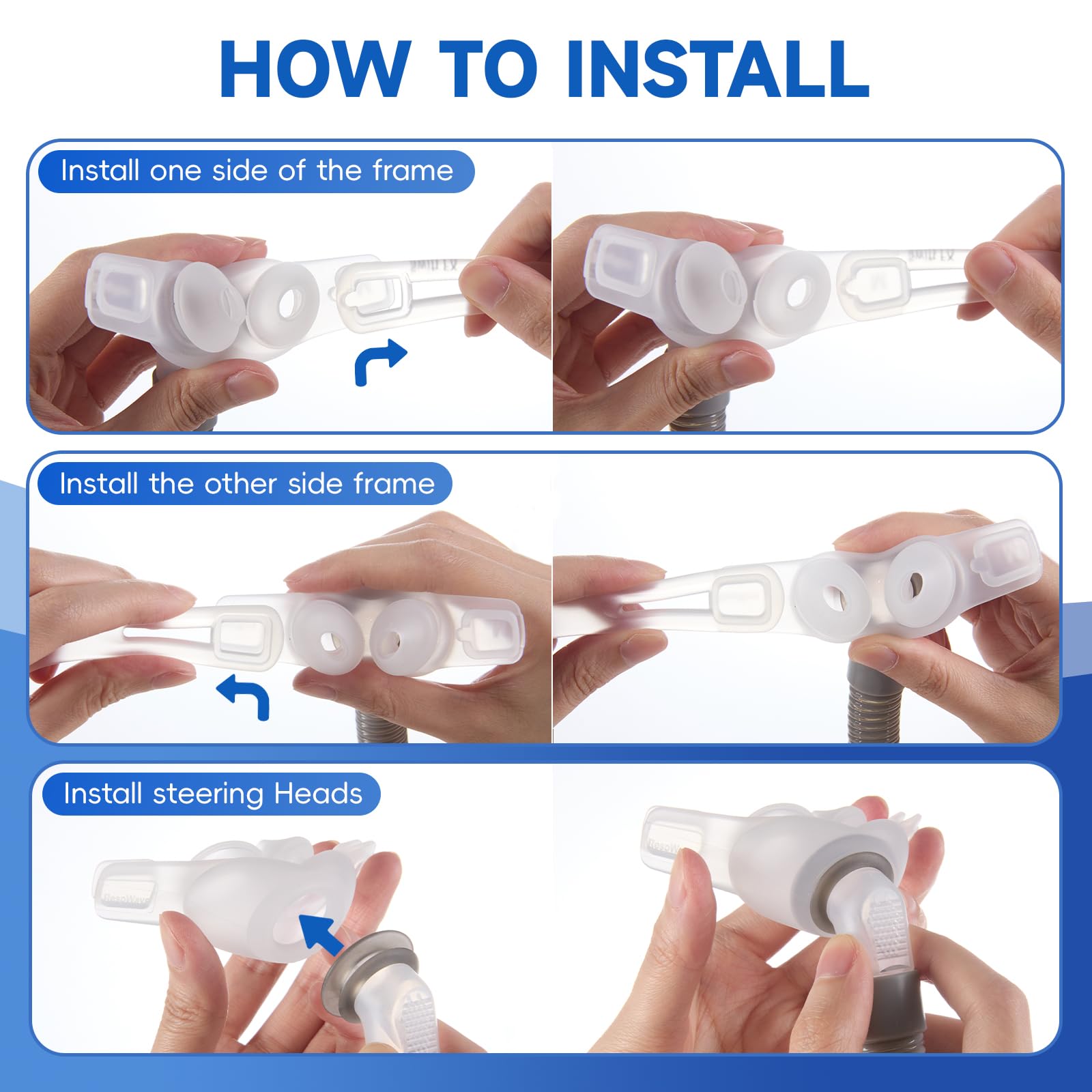 RespWellness silicone medical durable et silencieux pour CPAP