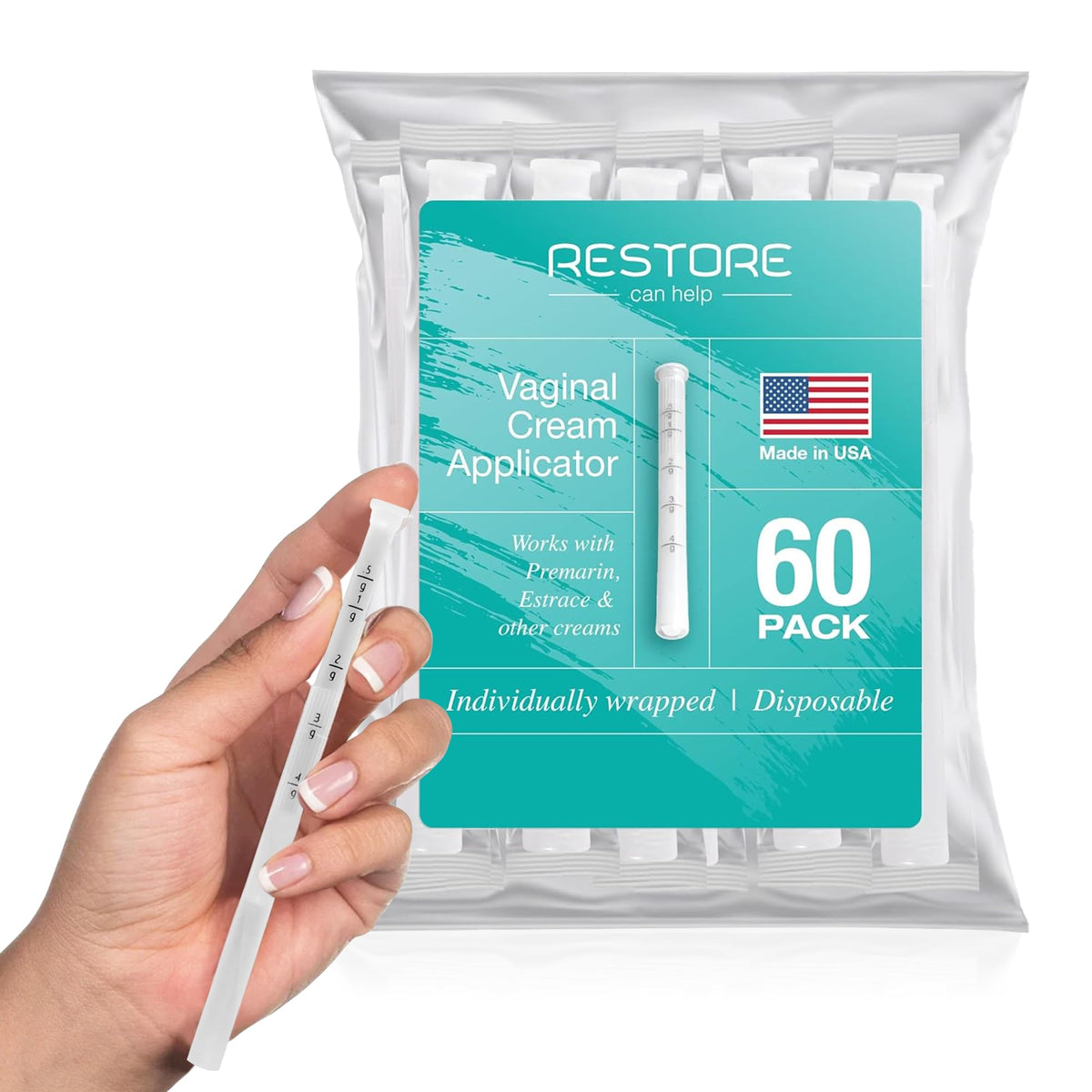 Restore Can Help - dosage précis, applicateur vaginal jetable, utilisation contrôlée.