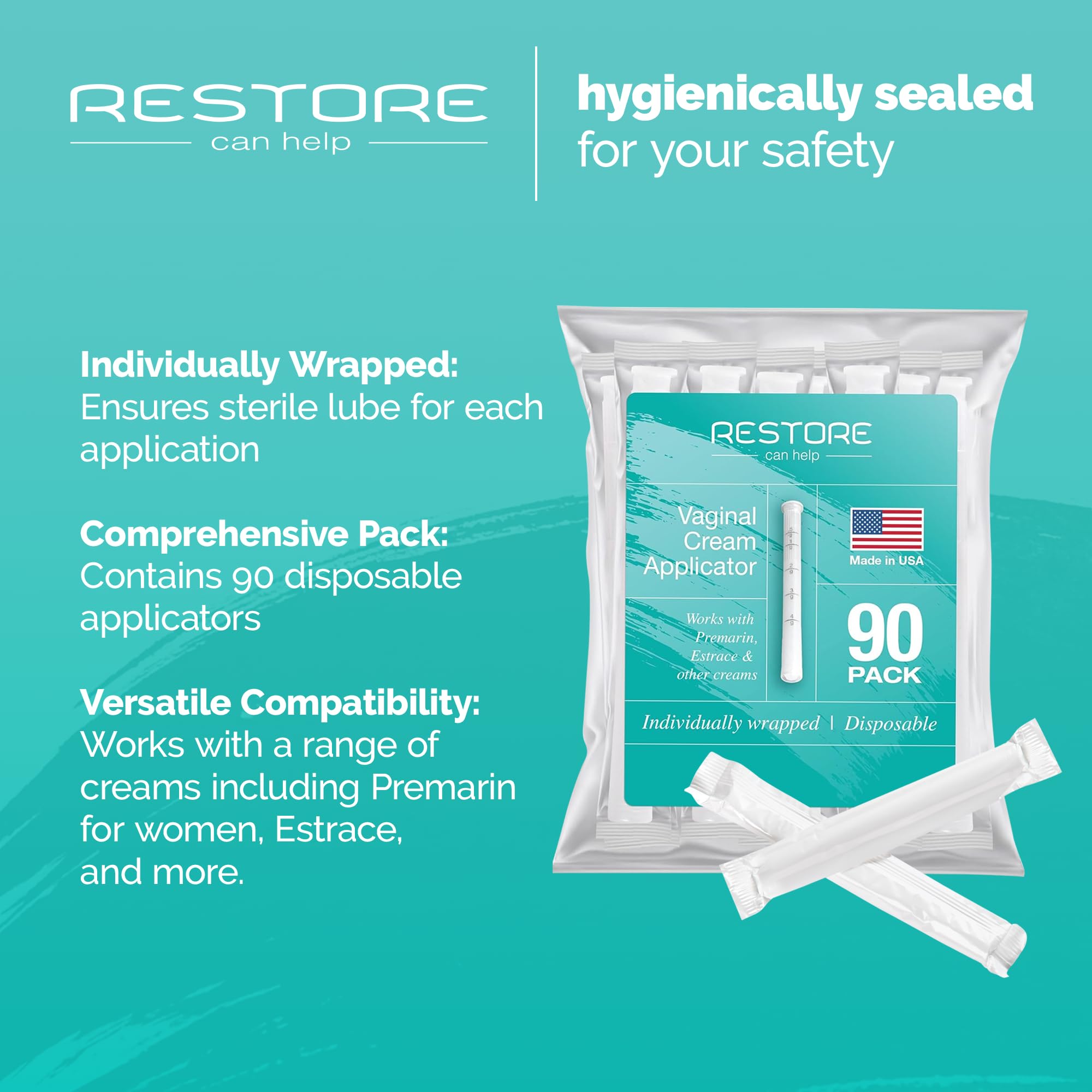 Restore Can Help - dosage précis pour applicateur vaginal de 0,5 à 4 g.