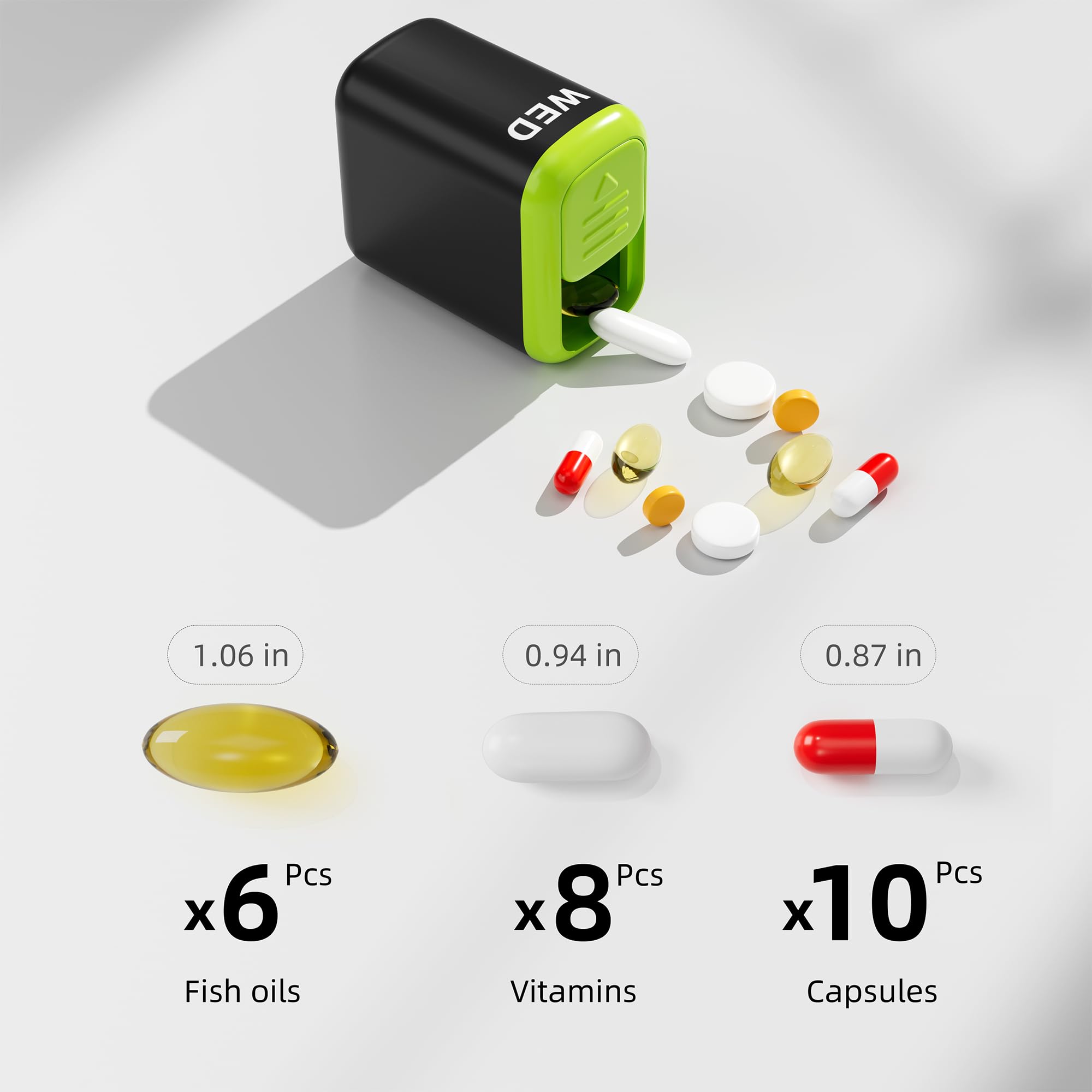 Restree grande capacité pour huiles, capsules et vitamines.