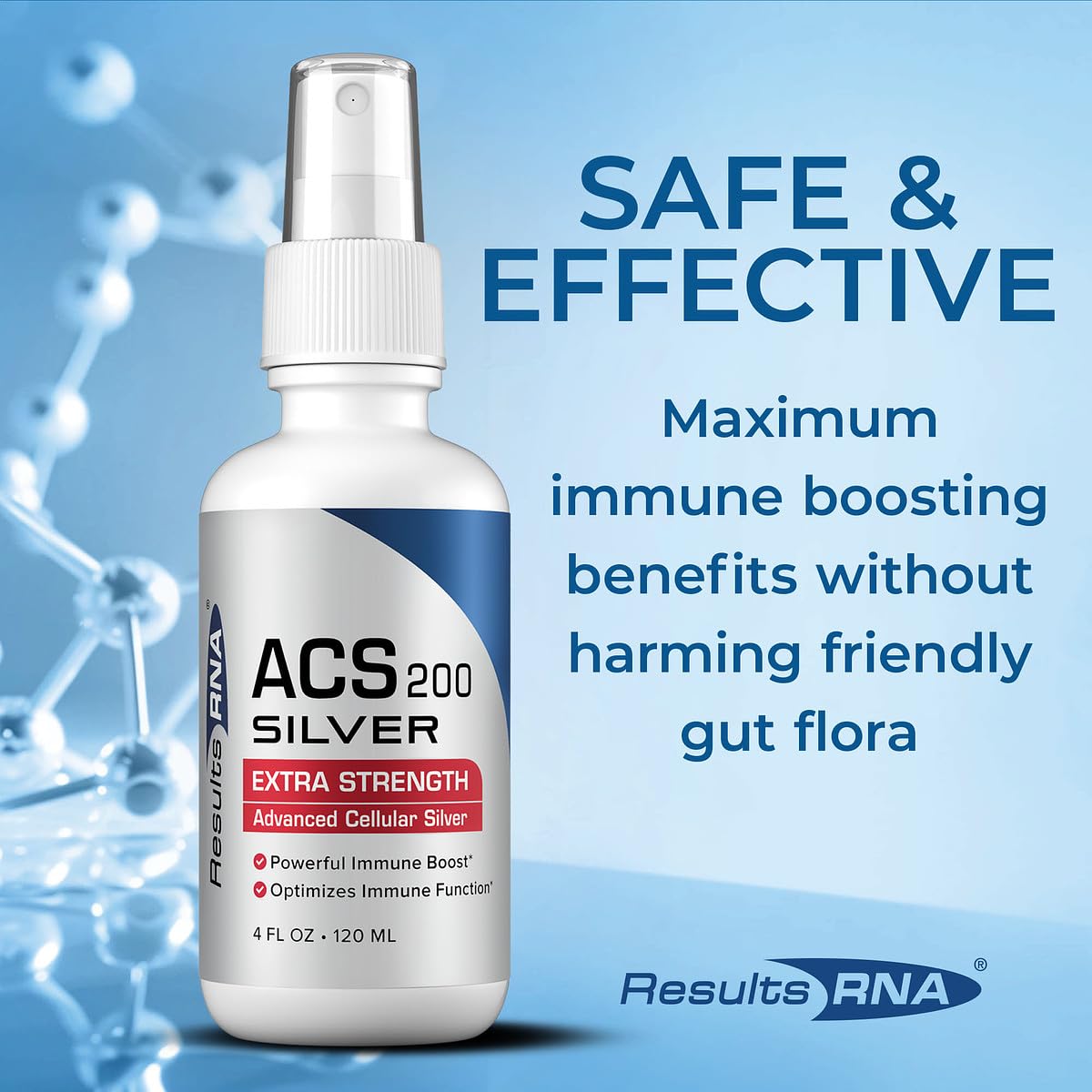 Utilisation quotidienne avec spray Results RNA ACS 200 dans la routine.