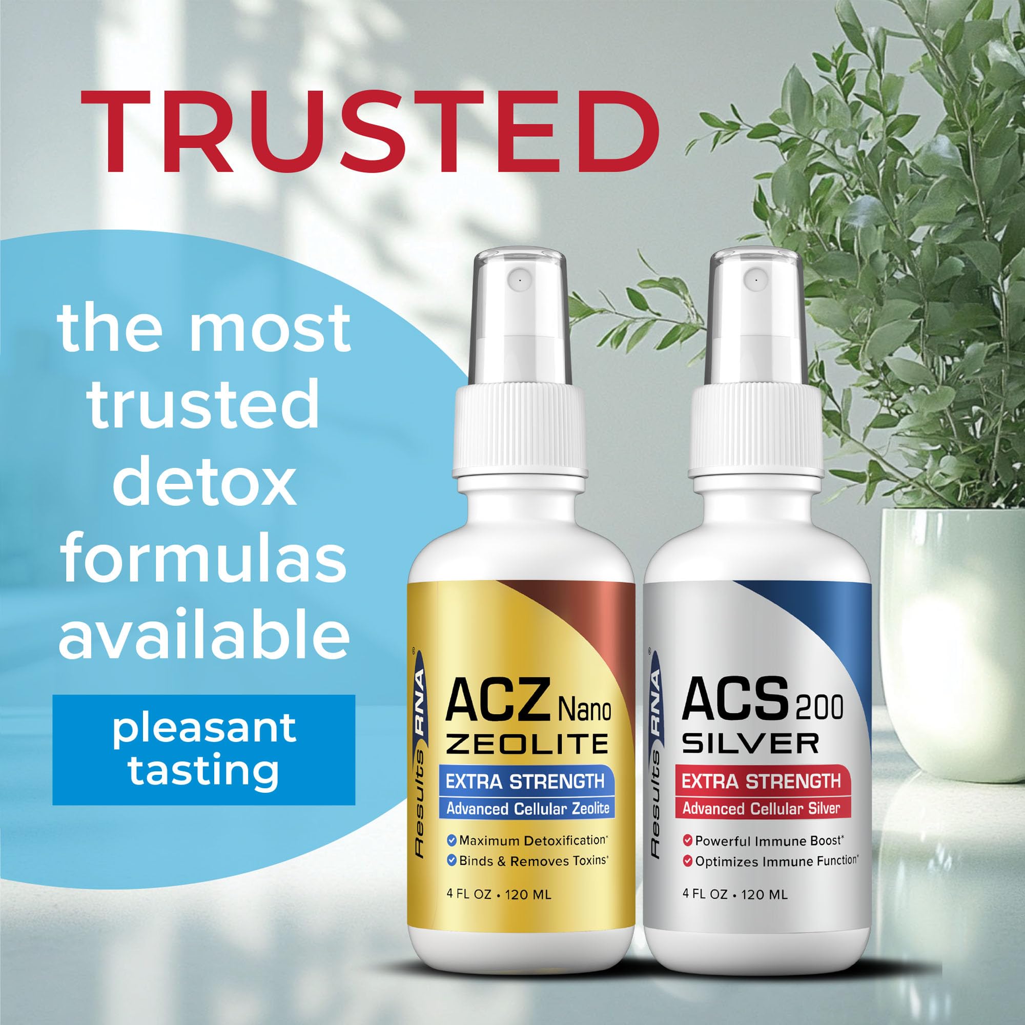 Duo Results RNA ACS 200 Argent et ACZ Zeolite, soutien immunitaire et detox.