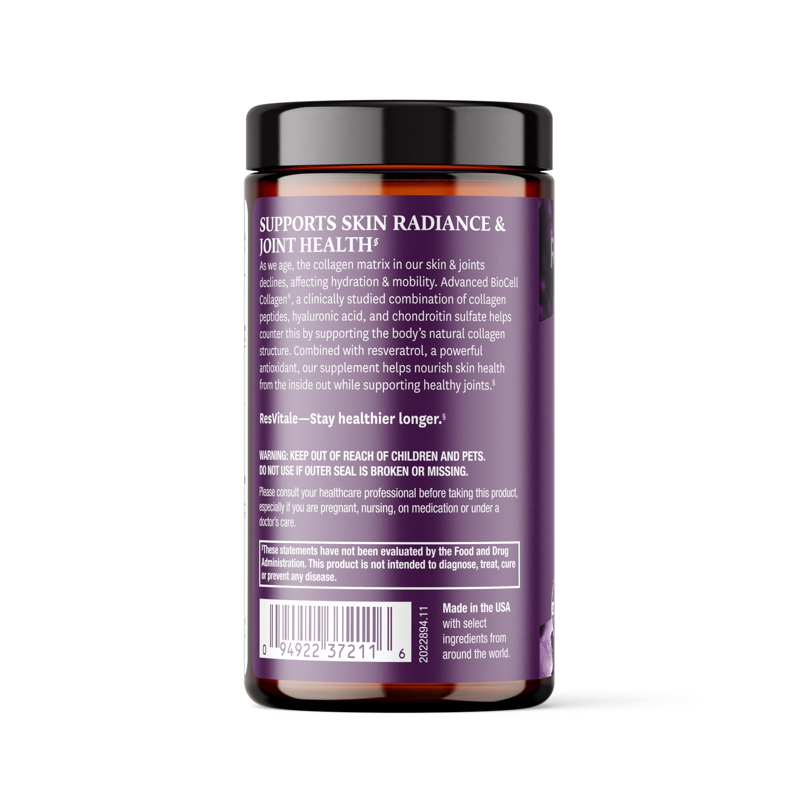 ResVitale Collagen Enhance – emballage compact parfait pour le voyage.