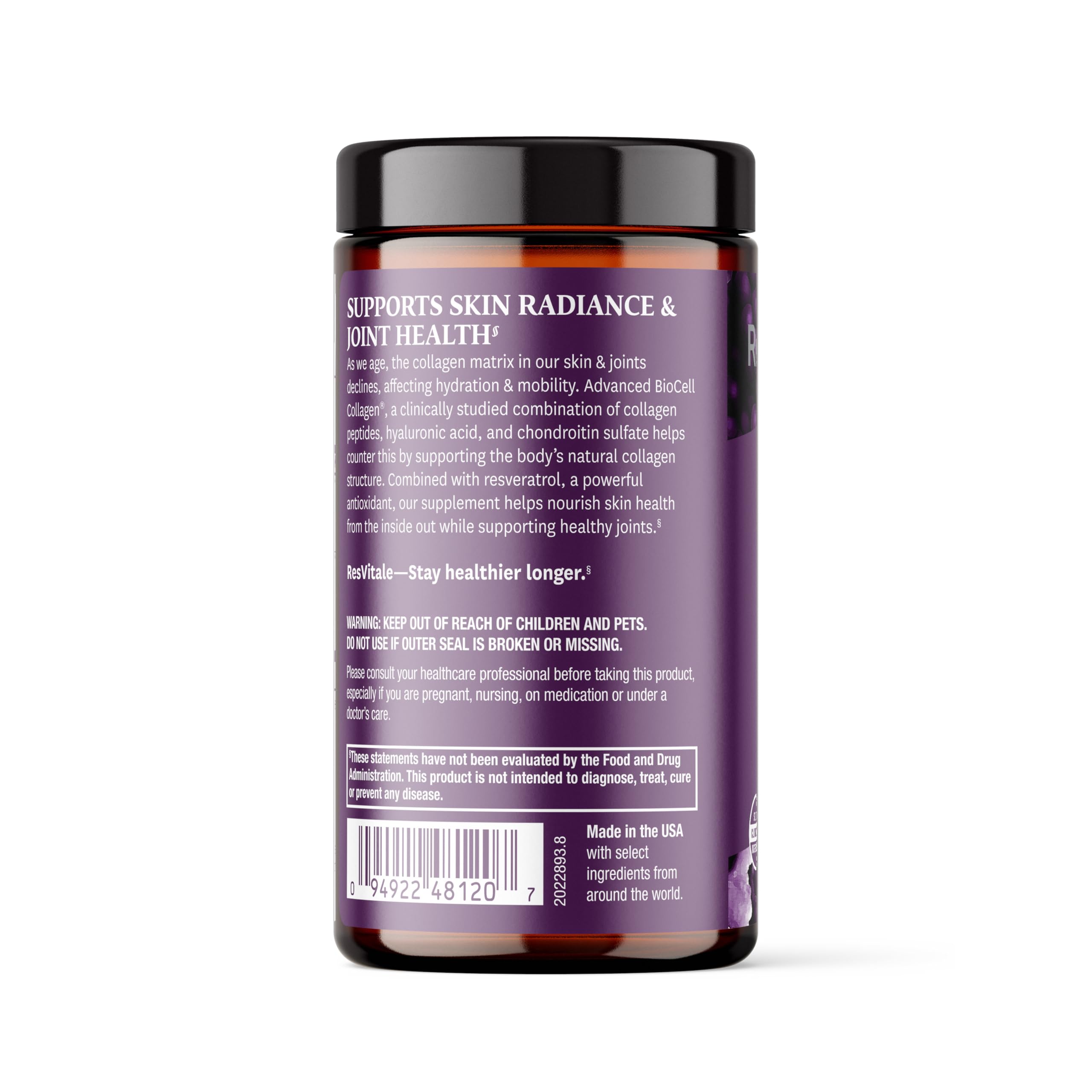 ResVitale Collagène Avancé – Hyaluronique pour hydratation potentielle.
