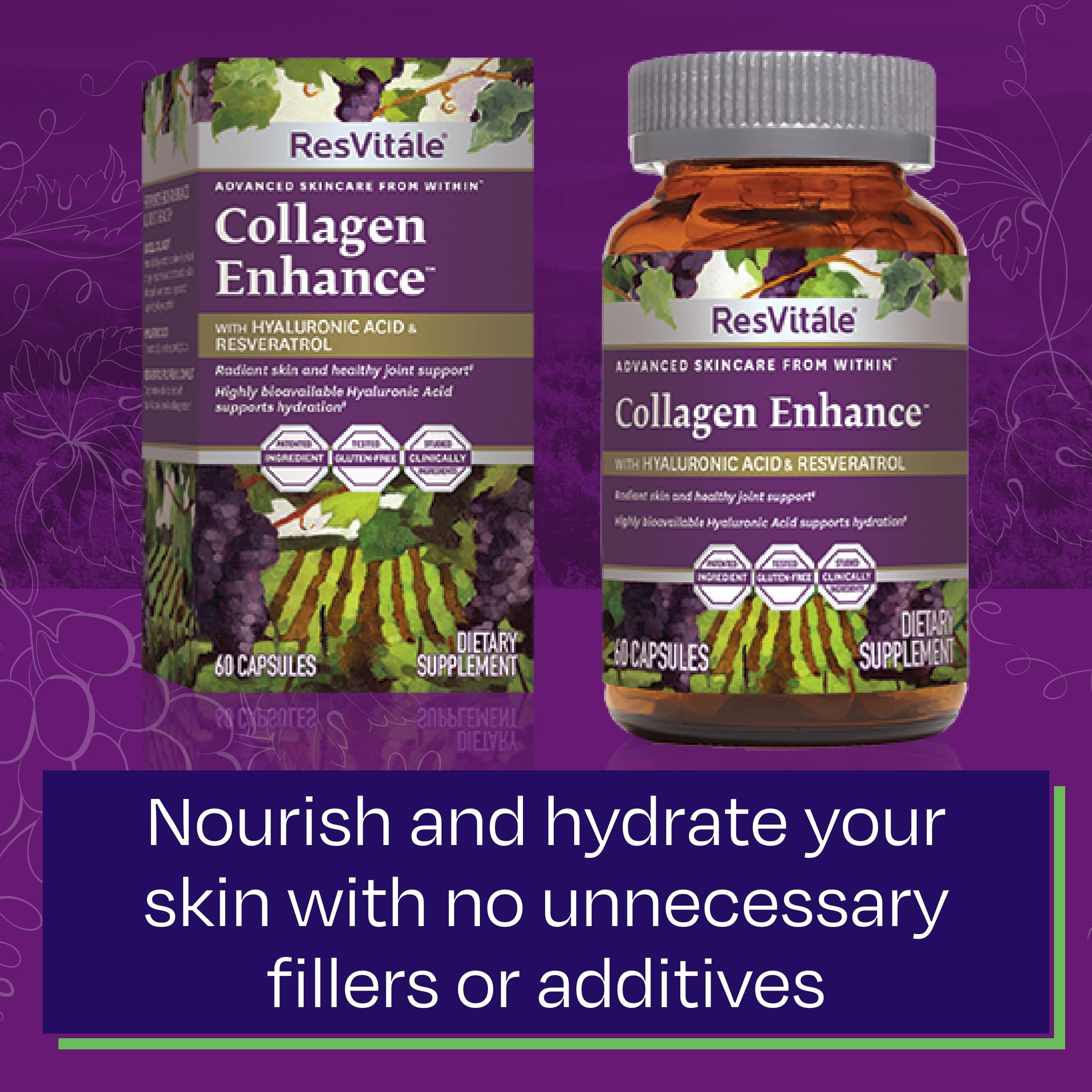 ResVitale Collagène Avancé – Résveratrol inclus pour une sensation de vitalité.