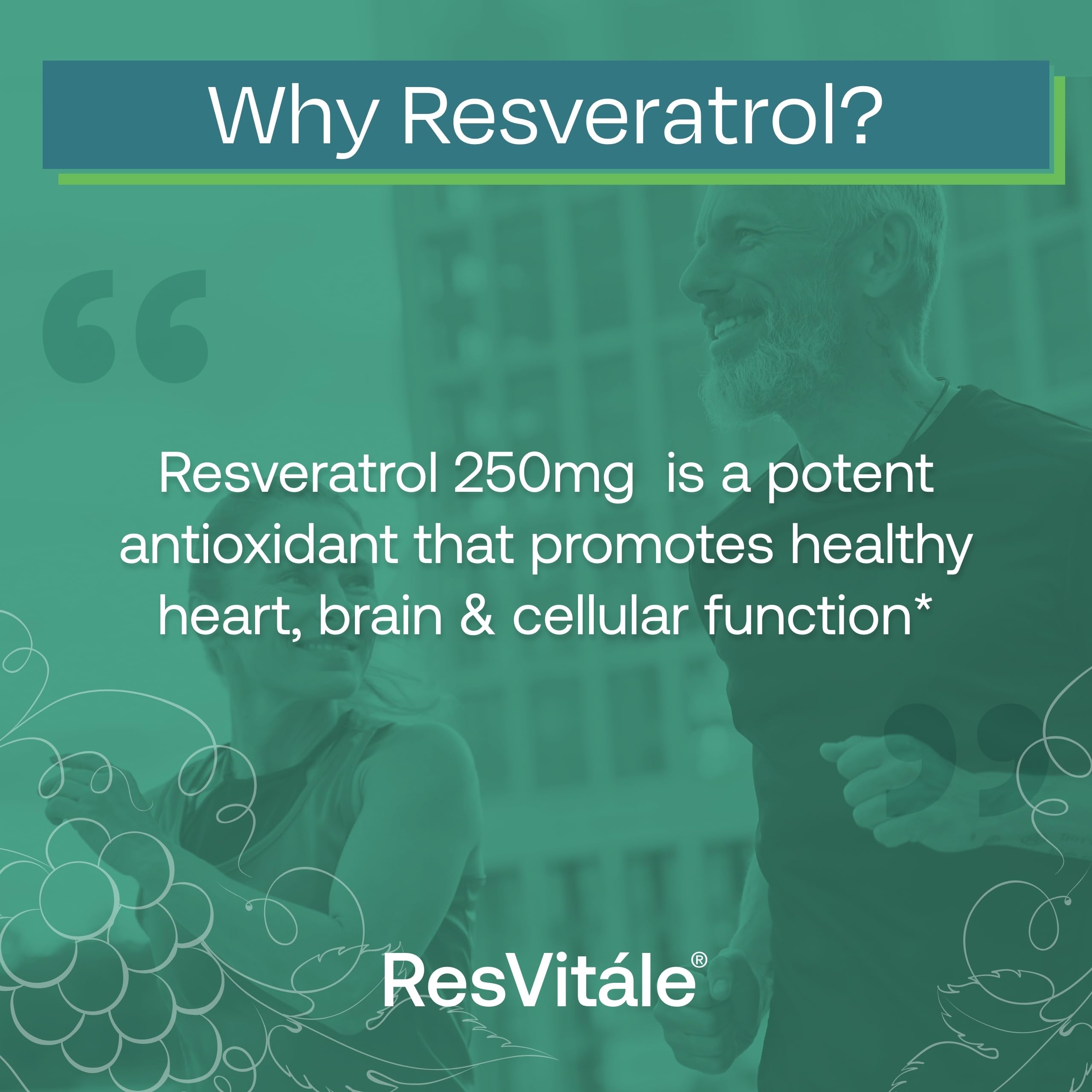 Etui emballage clair ResVitale Resveratrol 250 mg facilitant l'utilisation