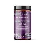 ResVitale Resveratrol 500 mg - bouteille pratique pour une prise quotidienne.