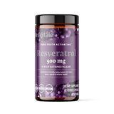 ResVitale Résveratrol 500 mg – bouteille montrant les capsules végétales pour la vitalité