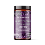 ResVitále Résveratrol NAD Miricell – bouteille; soutien antioxydant potentiel et énergie.