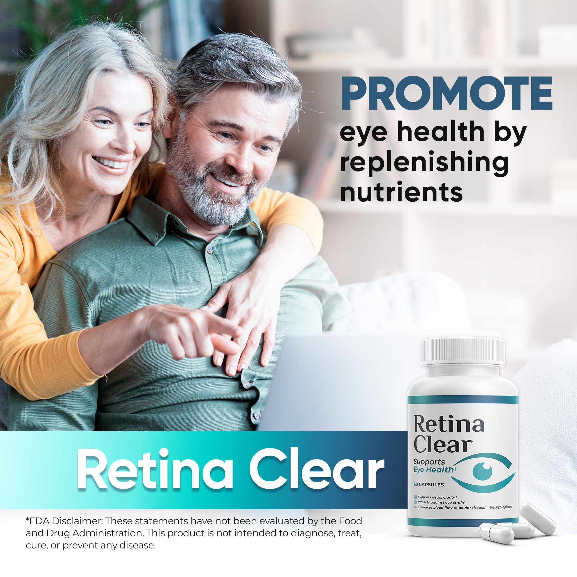 Étiquette Retina Clear indiquant des ingrédients clés pour la protection des yeux.