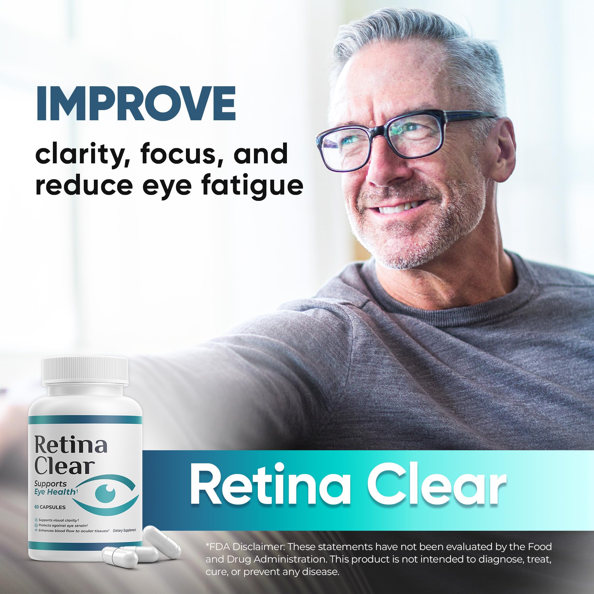 Prise quotidienne facile de Retina Clear pour un soutien oculaire durable.