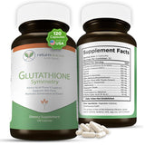 Bouteille Return Healthy Glutathione Symmetry montrant des capsules faciles à avaler pour une détox naturelle.